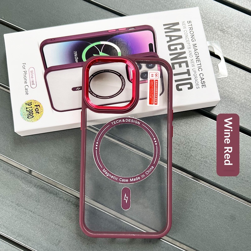 Kompatybilny z etui na telefon 15 Pro z metalowym obiektywem, 13 przyjaznym dla skóry magnetycznym etui ochronnym 14, hurtowo_voghion.com