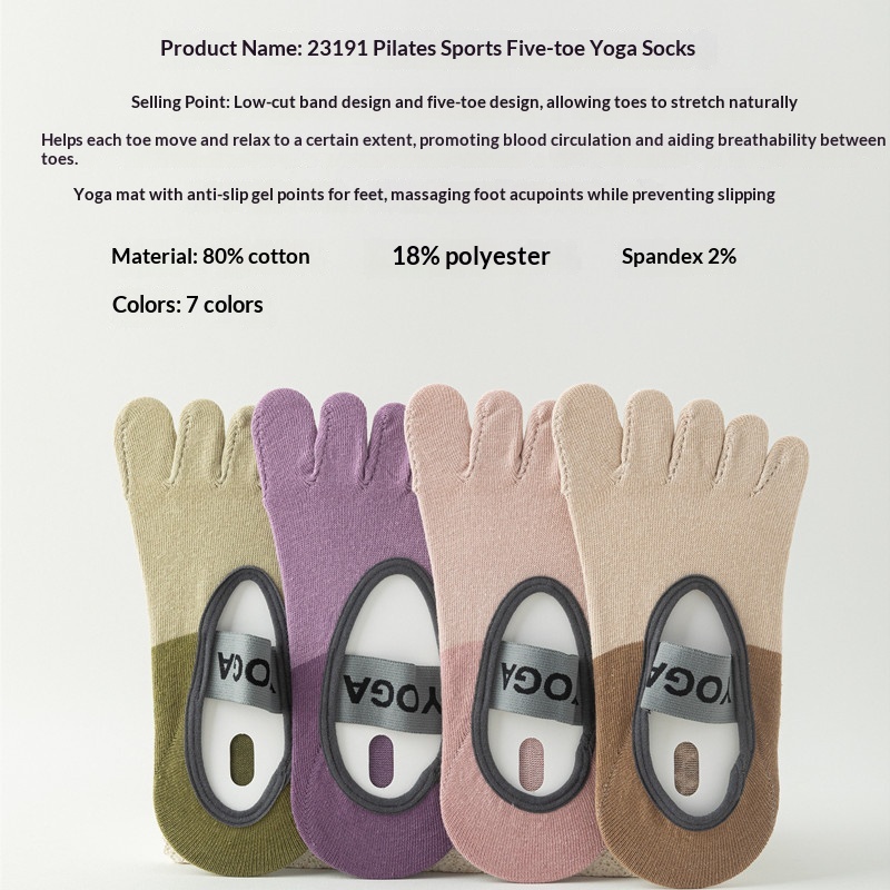 Surge Surge Spring Summer Yoga Backless Non-Slip Five-Toe Women Professional Fitness Sports Sweat-Absorbing Toe-Separating Pilates_voghion.com