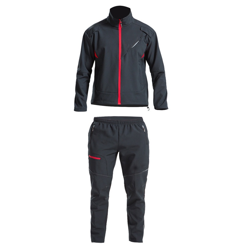 ActiveGo Winteranzug Fleece Outdoor Bergsteigen Winddichtes Set Verdickte warme Jacke für Radfahren Arbeit Kälteschutz_voghion.com