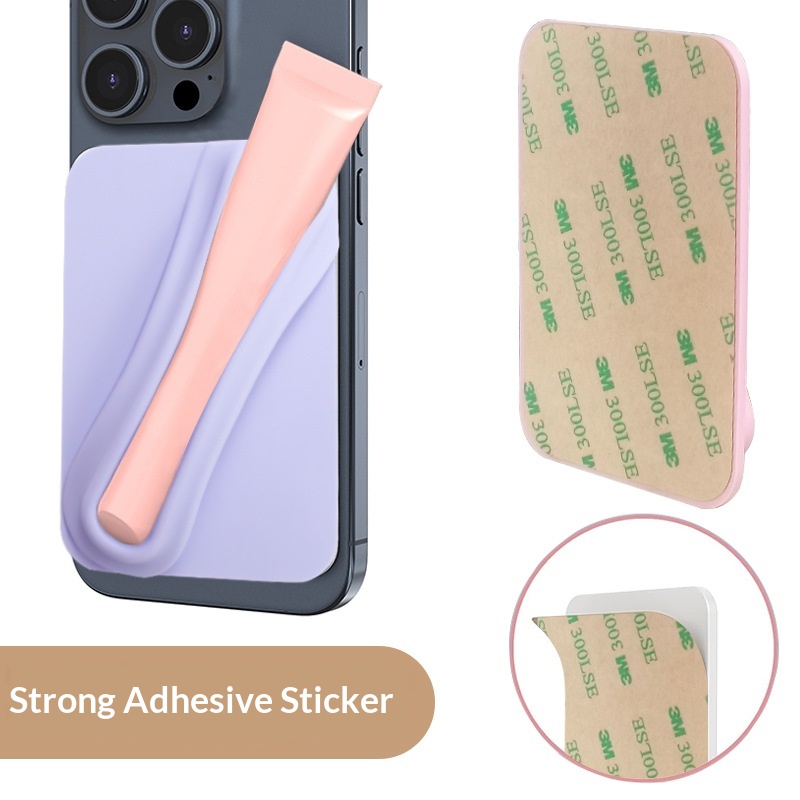 Factory Direct Sales Hot Selling Lipstick Lip Balm Holder Silicone Phone Back Sticker Customizable With Printed_voghion.com