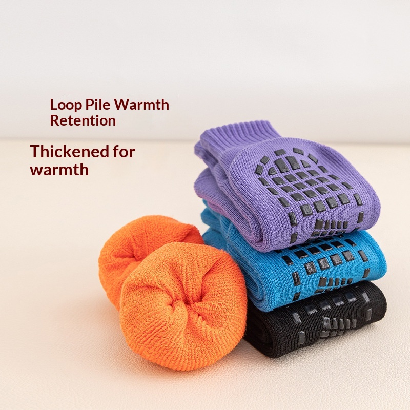 Surge Non-Slip Floor Autumn Winter Thickened Warm Trampoline Adult Indoor Yoga Children's Playground Socks_voghion.com
