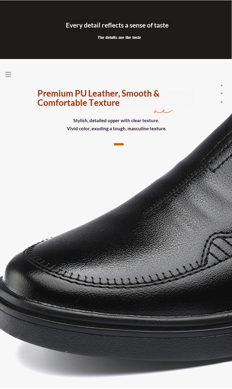 Glide Men's 2023 Autumn New Slip-On Casual Soft Sole Dad Flat Middle-Aged Leather Shoes_voghion.com