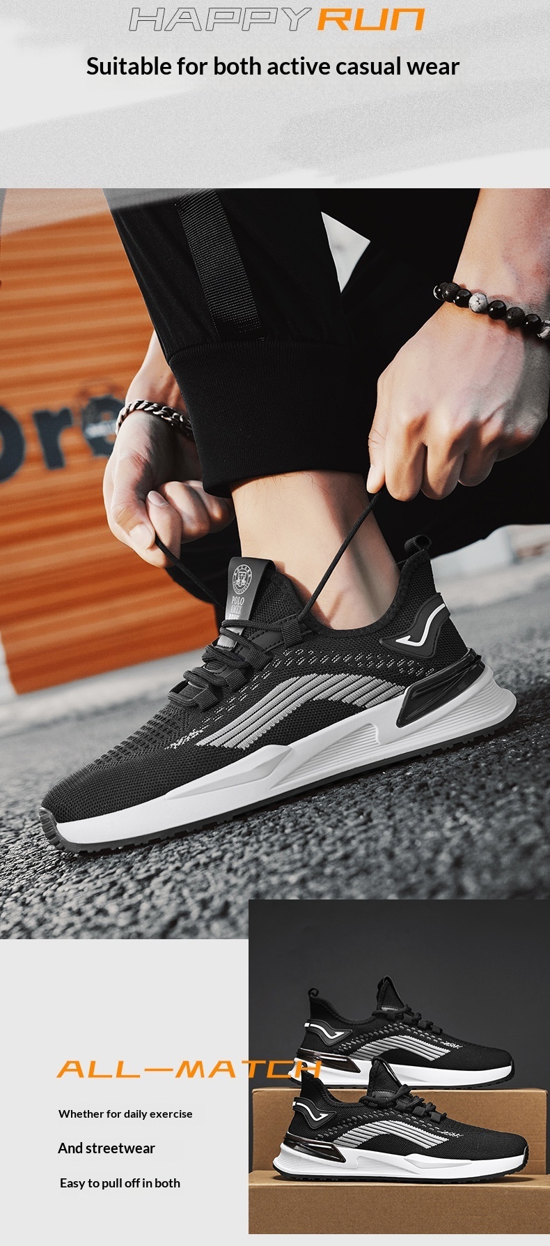 Glide New Running Soft Sole Comfortable Casual Export Mesh Breathable Trendy Brand Men's Shoes_voghion.com