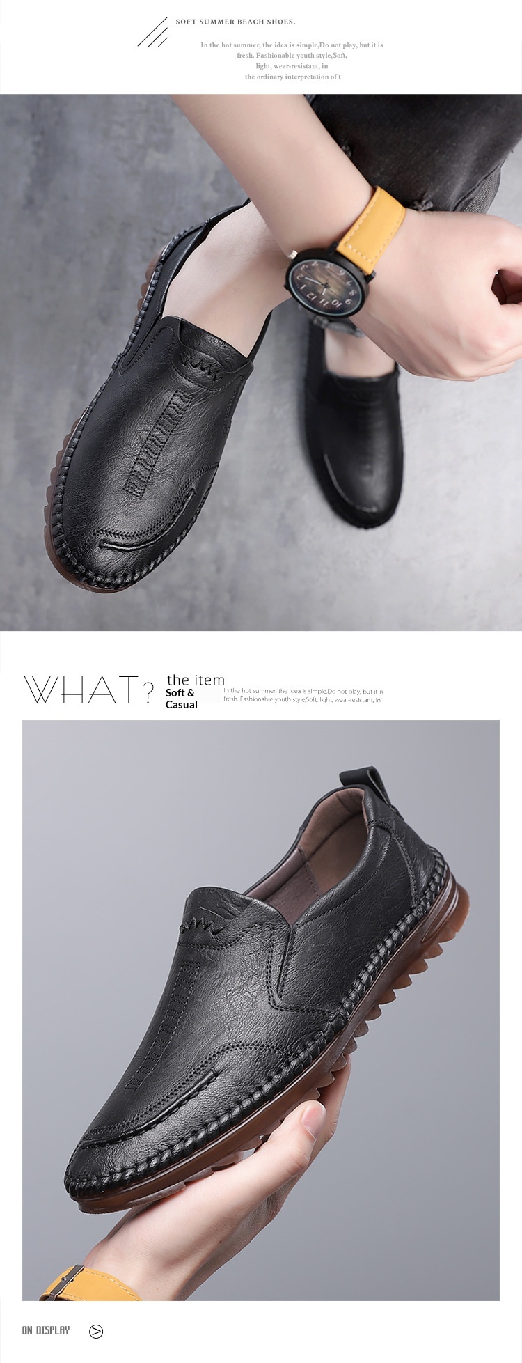 Glide 2025 Spring New Hand-stitched Leather Soft Sole Casual Men's Shoes 6855_voghion.com