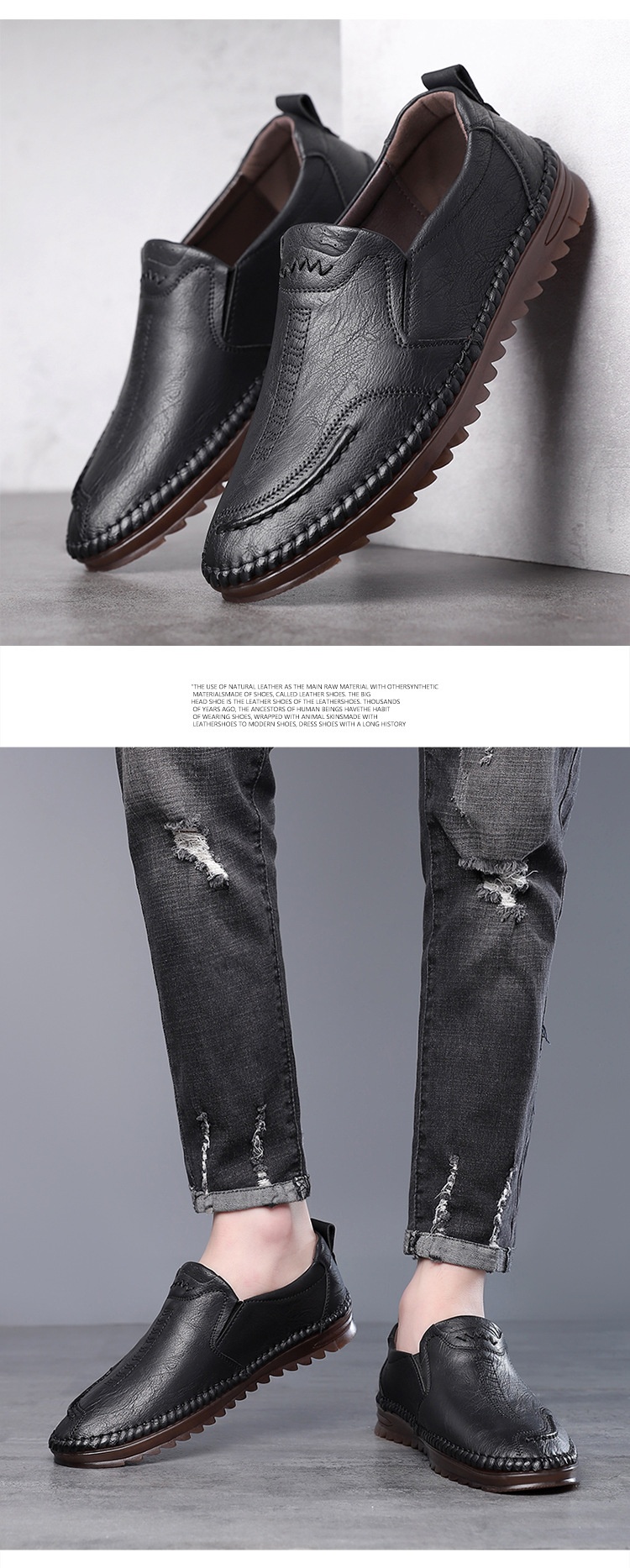 Glide 2025 Spring New Hand-stitched Leather Soft Sole Casual Men's Shoes 6855_voghion.com