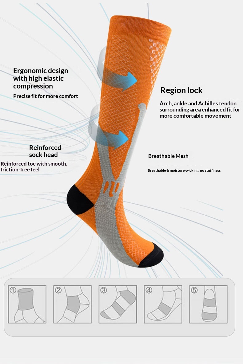 Surge Surge Professionelle Kompressionsstrümpfe für Herren und Damen – ideal für Laufen, Fitness, Pilates, Yoga und Outdoor-Sportarten_voghion.com