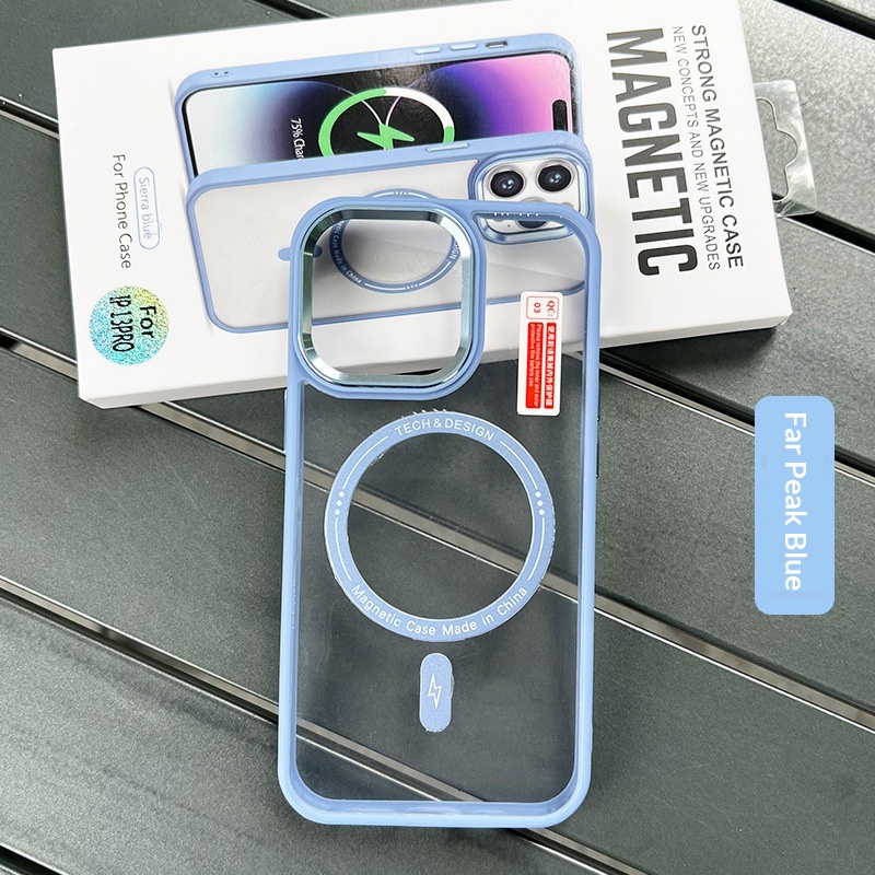 Kompatybilny z etui na telefon 15 Pro z metalowym obiektywem, 13 przyjaznym dla skóry magnetycznym etui ochronnym 14, hurtowo_voghion.com