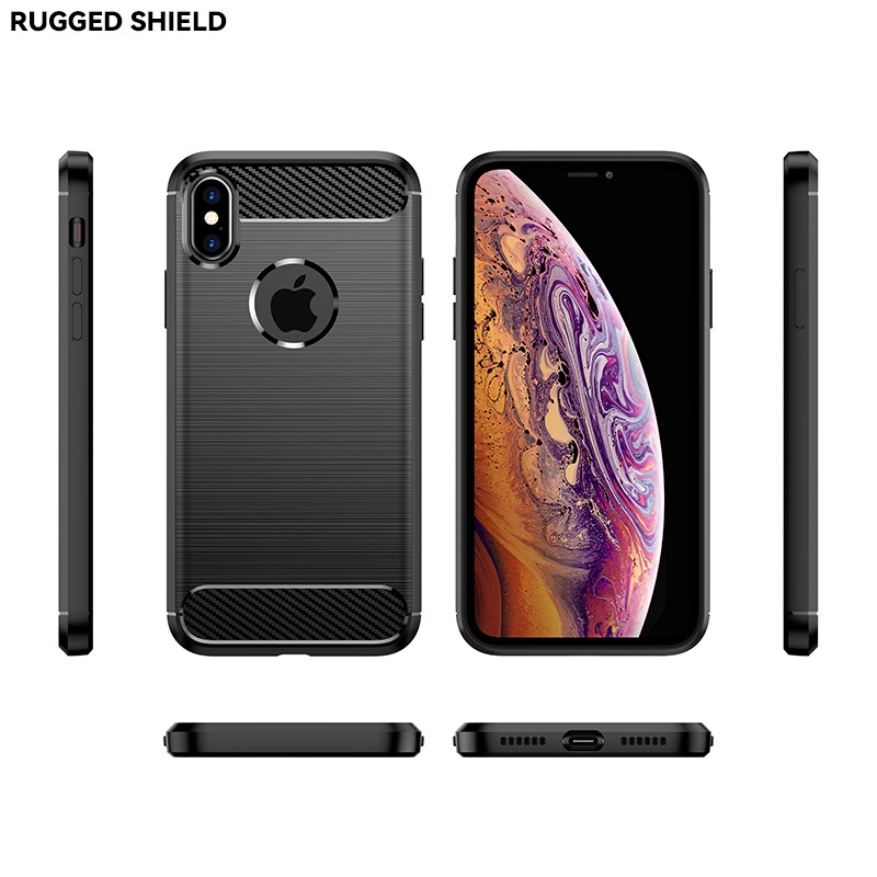 Sınır Ötesi Uyumlu Yeni 17 TPU Fırçalanmış Karbon Fiber Darbeye Dayanıklı 16PM Telefon Kılıfı_voghion.com