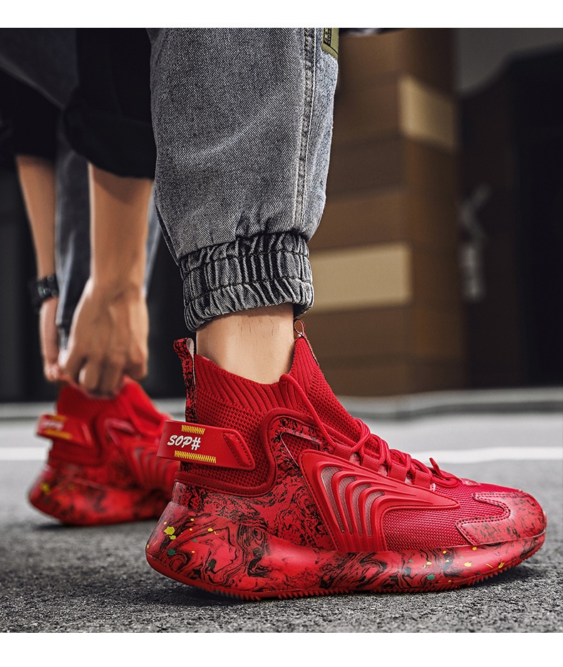 Glide Glide 2022 Autumn New Popcorn Sports Casual Breathable Men's Student Mesh Korean Style Trendy Cycling Shoes_voghion.com