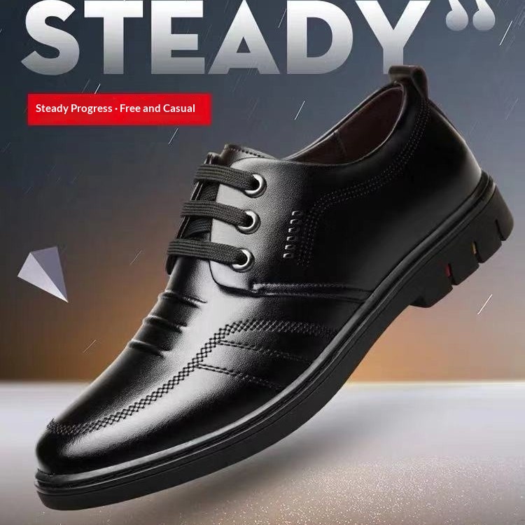 Glide New Men's Spring Trend Breathable Work Sneakers Leather Casual Soft Sole Shoes_voghion.com