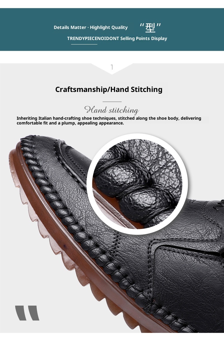 Glide 2025 Spring New Hand-stitched Leather Soft Sole Casual Men's Shoes 6855_voghion.com