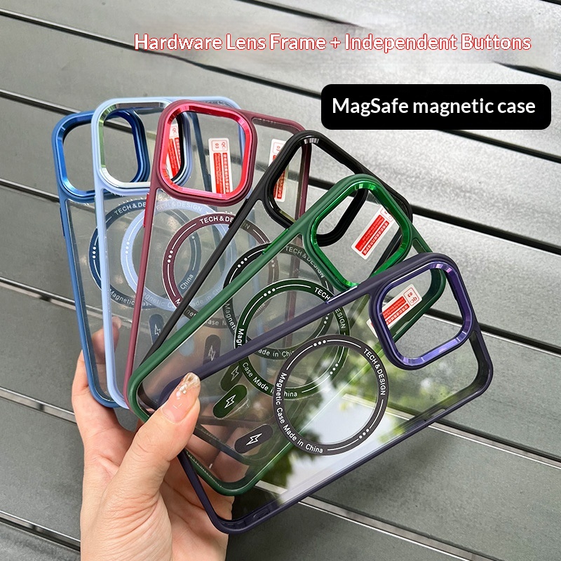 Kompatybilny z etui na telefon 15 Pro z metalowym obiektywem, 13 przyjaznym dla skóry magnetycznym etui ochronnym 14, hurtowo_voghion.com