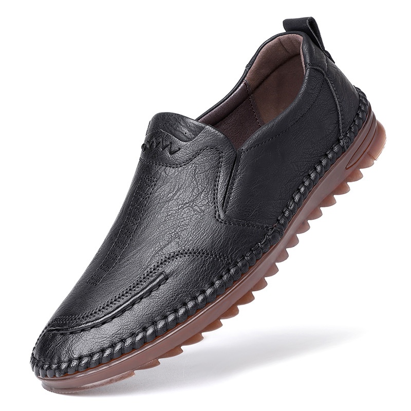 Glide 2025 Spring New Hand-stitched Leather Soft Sole Casual Men's Shoes 6855_voghion.com