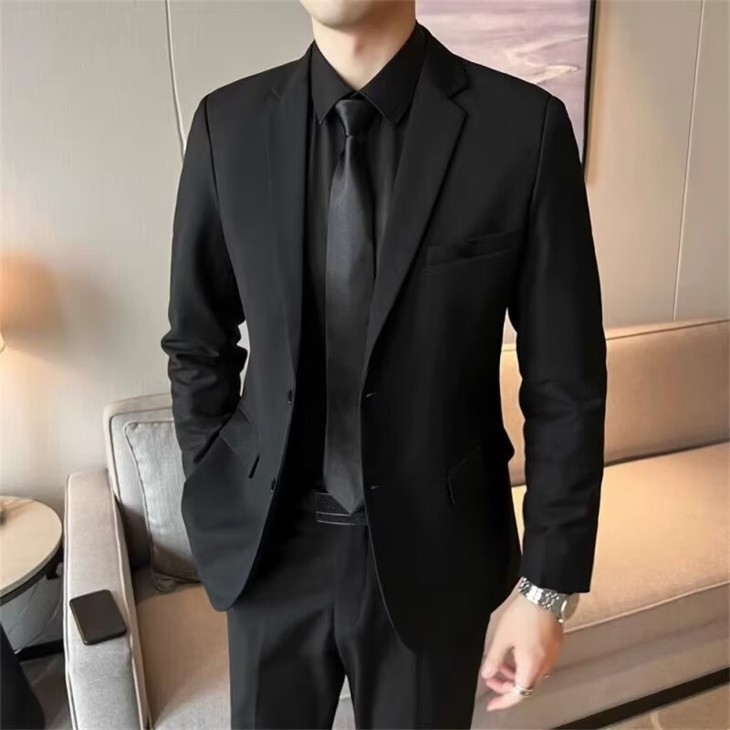 BOY BOY Men's Jacket Casual Business Formal Plus Size Groomsmen Suit_voghion.com