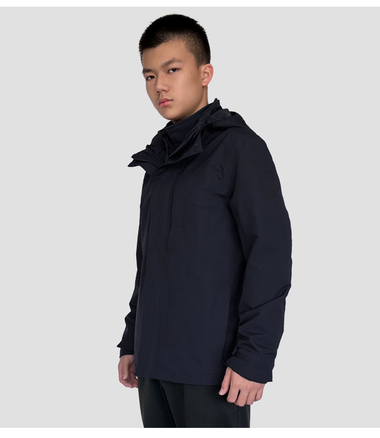 ActiveGo Langjia Same Style Autumn Winter Outdoor Jacket Three-in-One Men's Detachable Two-Piece Windproof Waterproof Coat_voghion.com