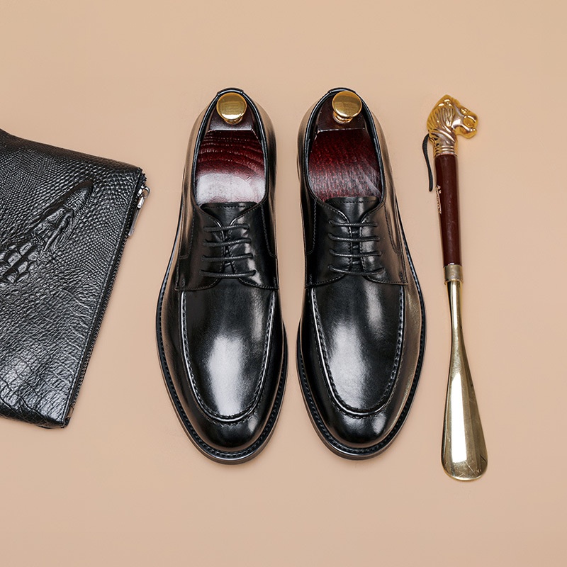 Glide Herrenschuhe, Echtleder, lässige Schnür-Slipper, Slipper im britischen Stil, atmungsaktive Low-Top-Mokassins_voghion.com