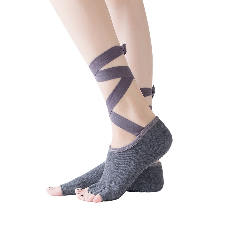 Surge Surge In Stock Straight Hair Lace-Up Five-Toe Yoga Professional Bodhi Pull Anti-Slip Socks Cross-Border Style_voghion.com