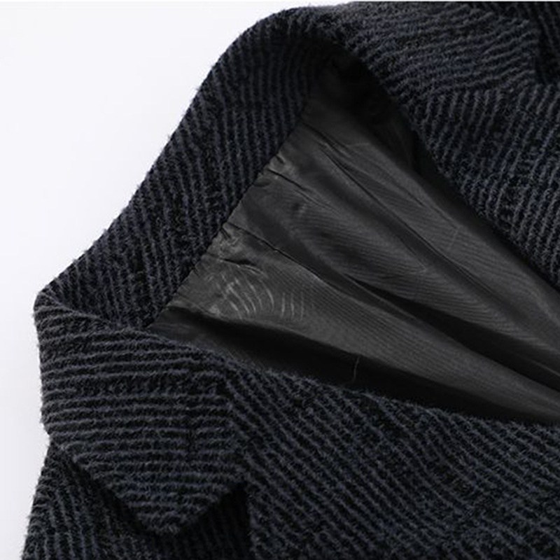 BOY BOY Autumn Winter Middle-aged Men's Woolen Thickened Blazer Single Shoulder Jacket Dad's Commuting Style_voghion.com