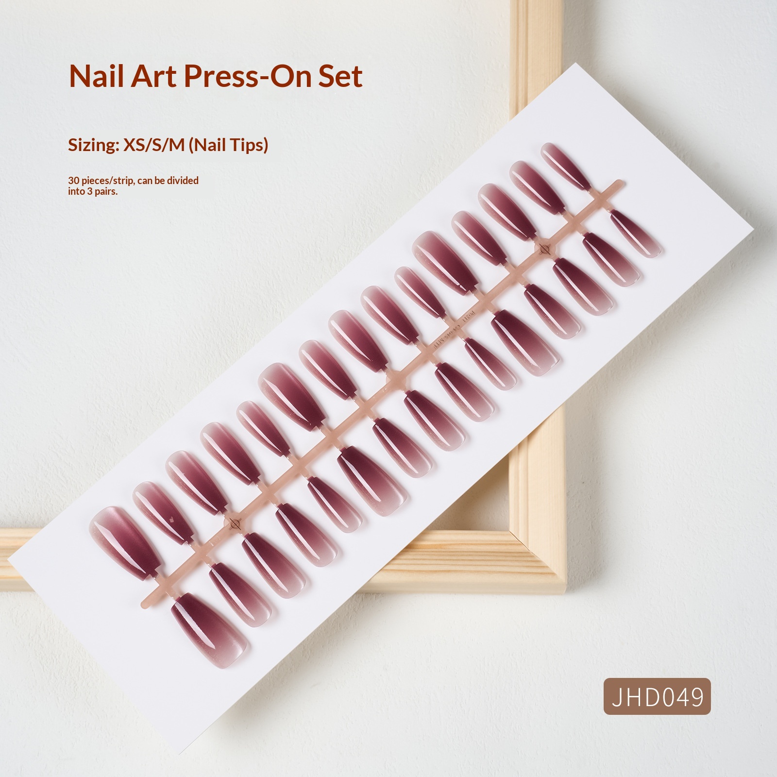 Sapphire Blue French Cat Eye Handmade Wearable Nails High-End Ins Style Pure Desire Art Detachable Pre-Made Nail Strips_voghion.com