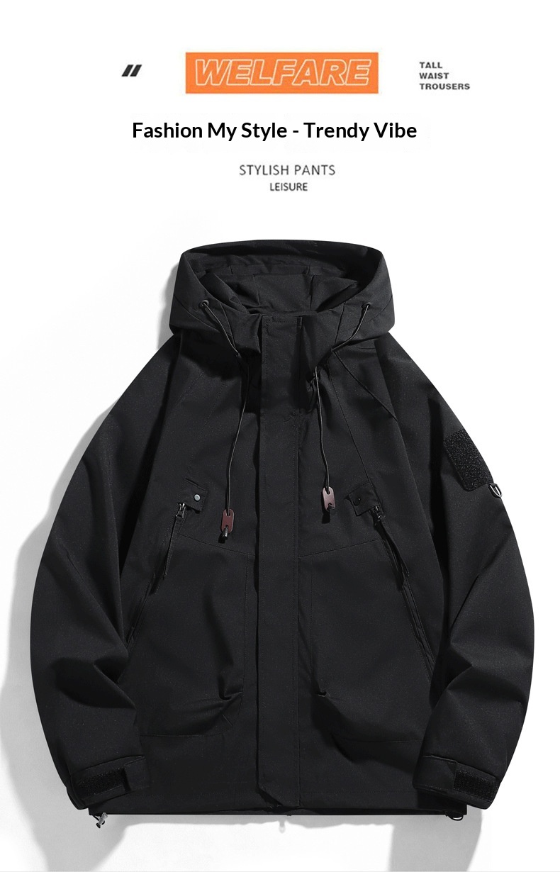 ActiveGo Autumn Winter New Jacket Coat Men Outdoor Hiking Fashion Trendy Men's Cool Casual Workwear Windbreaker_desvips.com