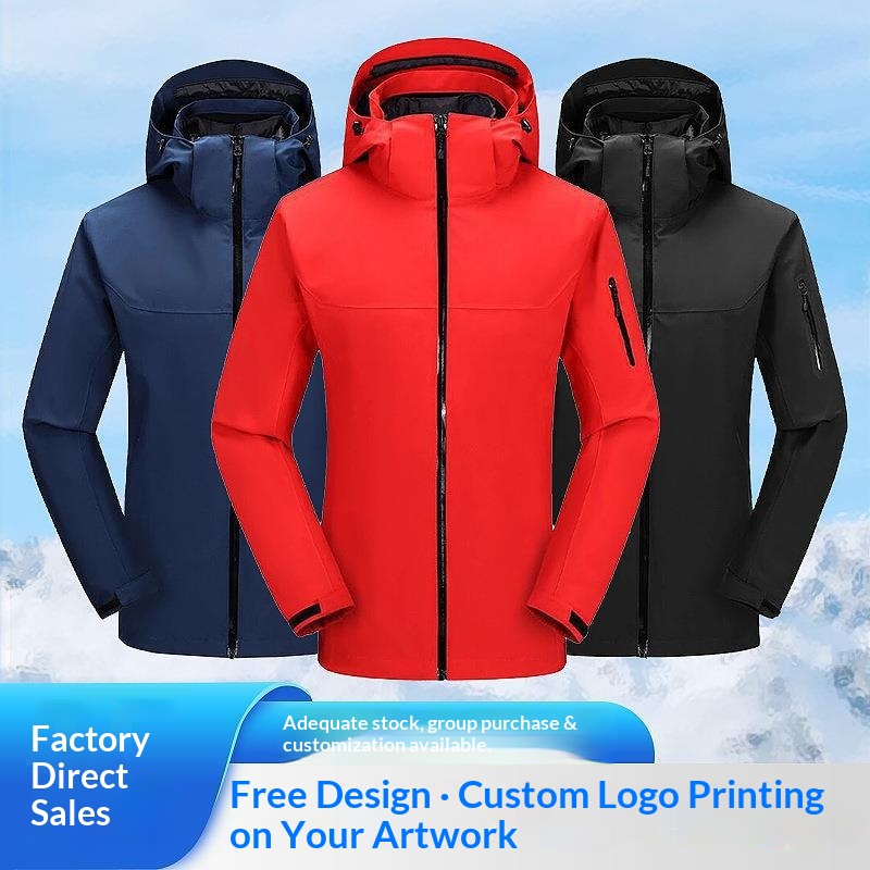 ActiveGo High-End Three-Layer Quilted Down Liner Detachable Two-Piece Set Men And Women Mountaineering Jacket Group_voghion.com