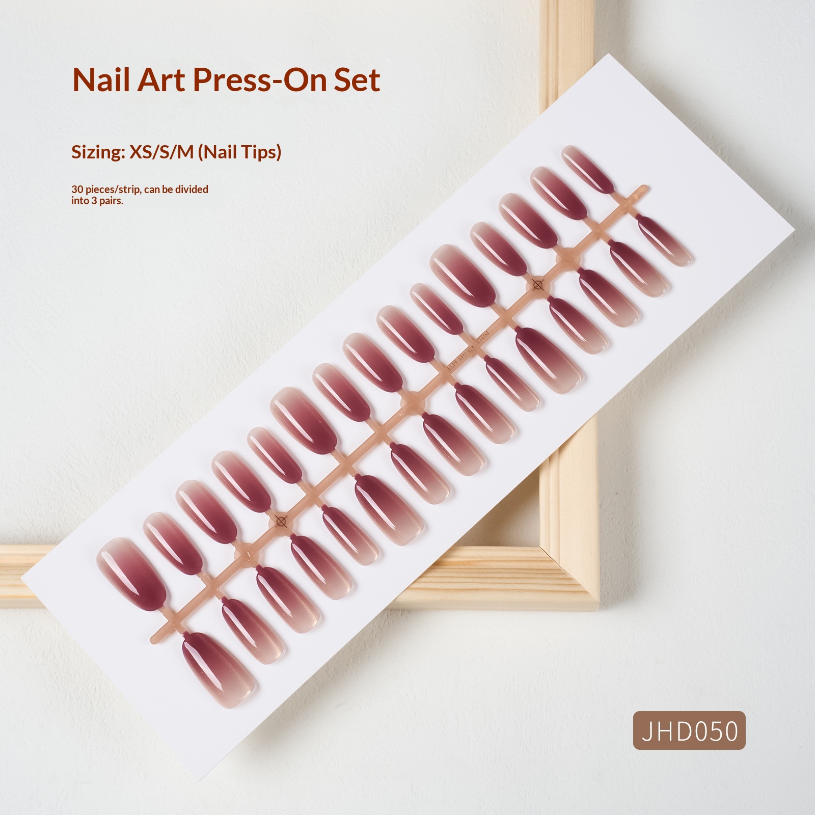 Sapphire Blue French Cat Eye Handmade Wearable Nails High-End Ins Style Pure Desire Art Detachable Pre-Made Nail Strips_voghion.com