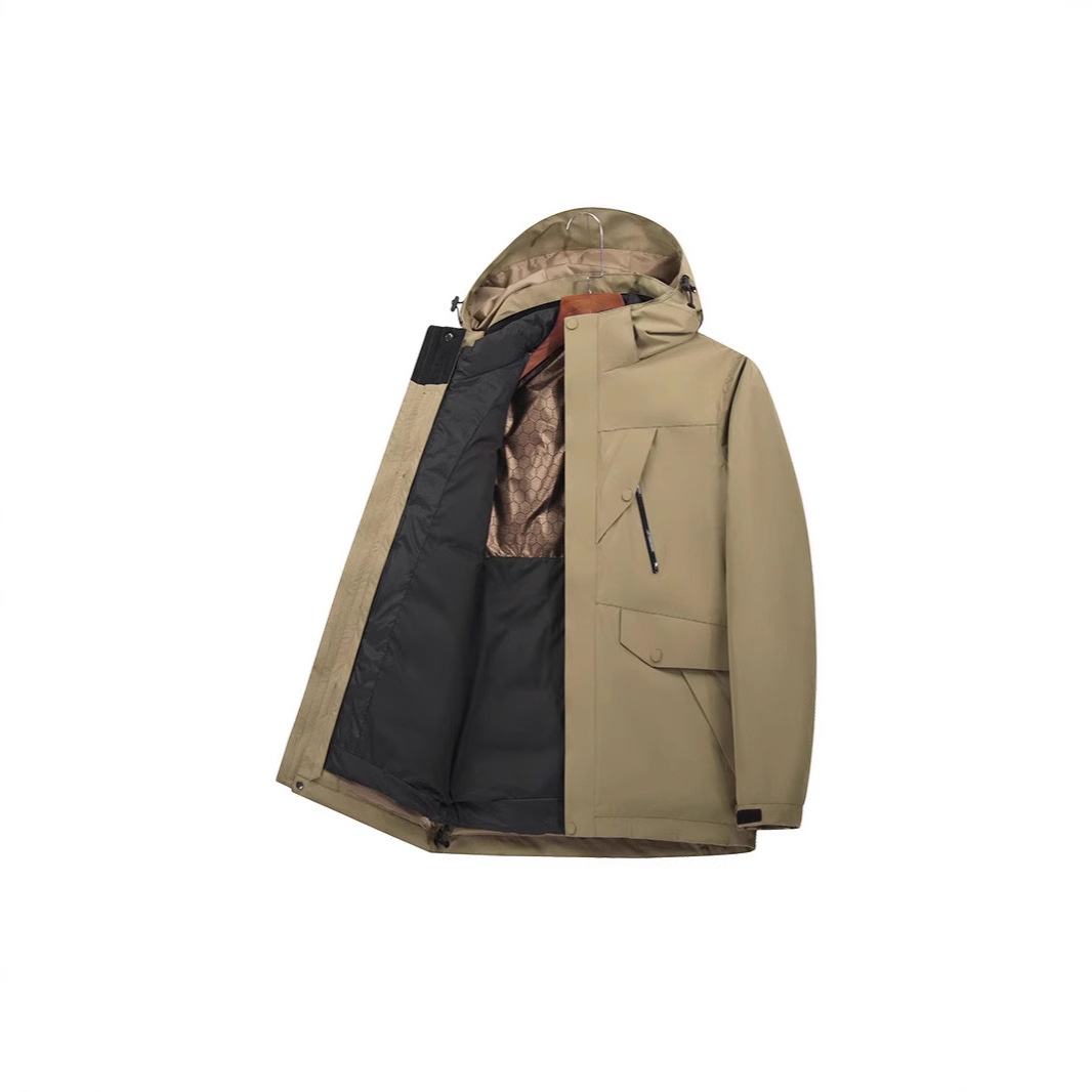 Manteau d'hiver unisexe ActiveGo coupe-vent 90 White Goose avec doublure intérieure amovible imperméable et duveteuse_voghion.com