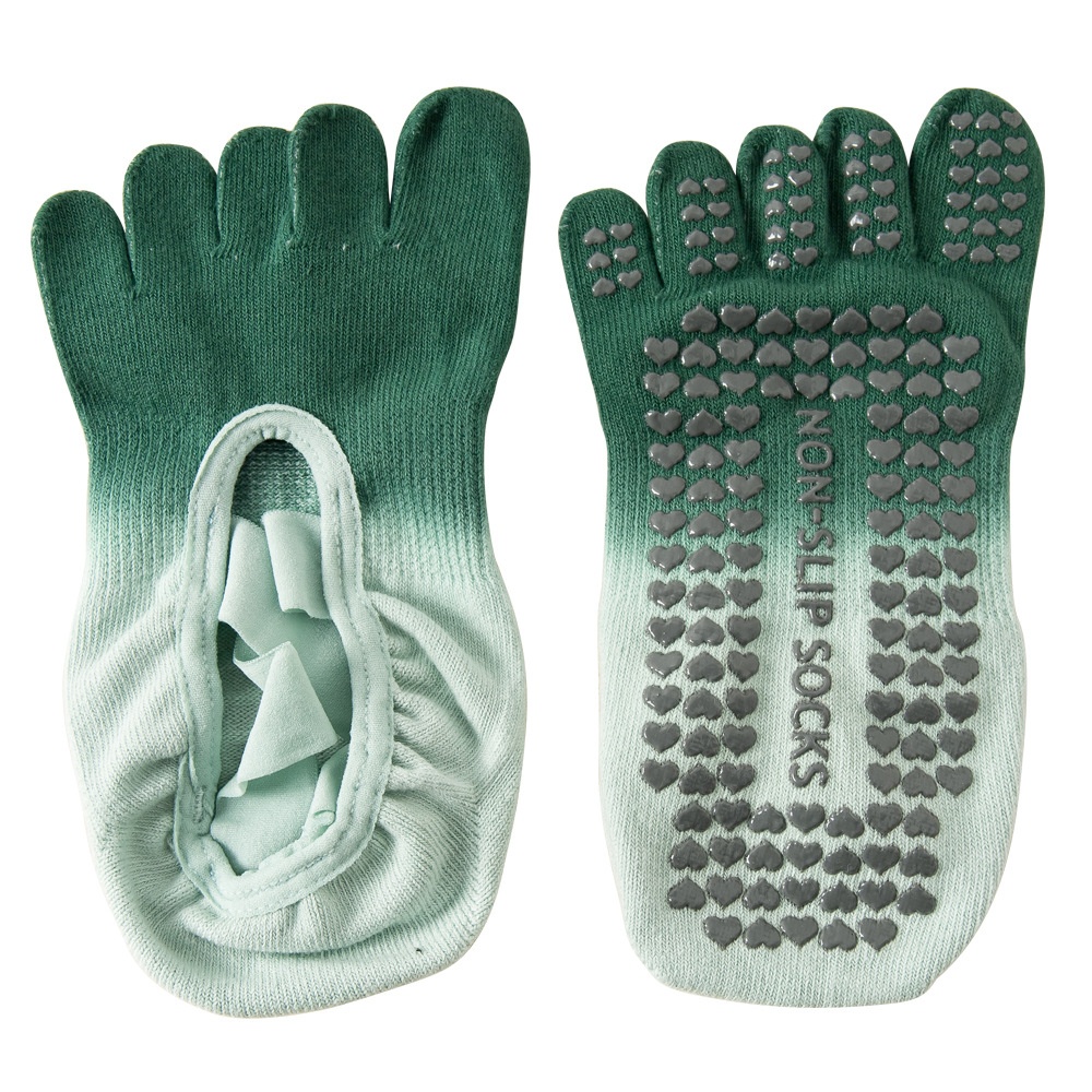 Surge Surge Tie-Dye Professional Five-Finger Gradient Yoga Pilates Non-Slip Women's Socks_voghion.com