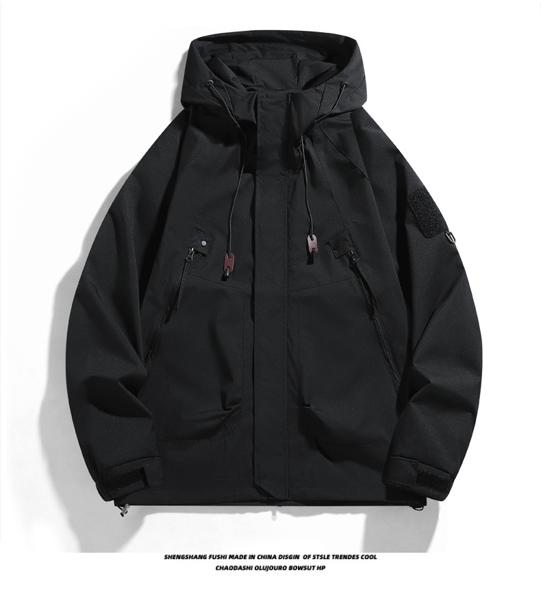 ActiveGo Autumn Winter New Jacket Coat Men Outdoor Hiking Fashion Trendy Men's Cool Casual Workwear Windbreaker_desvips.com