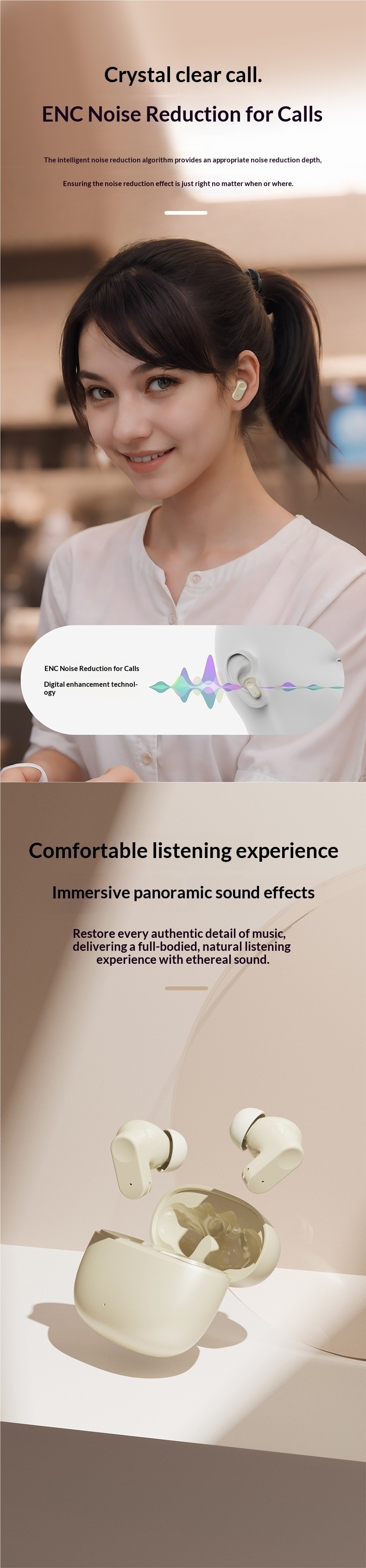 Bluetooth Earbuds In-Ear True Wireless Noise Cancelling High-Quality Sound Gaming Long Battery Life Running Sports 2025_voghion.com