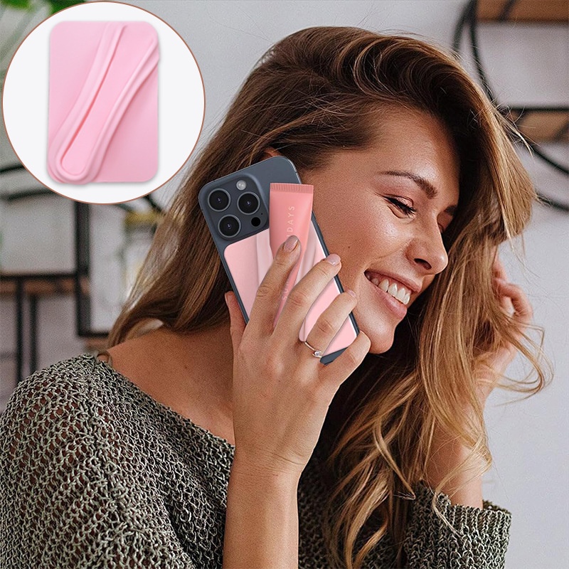 Factory Direct Sales Hot Selling Lipstick Lip Balm Holder Silicone Phone Back Sticker Customizable With Printed_voghion.com