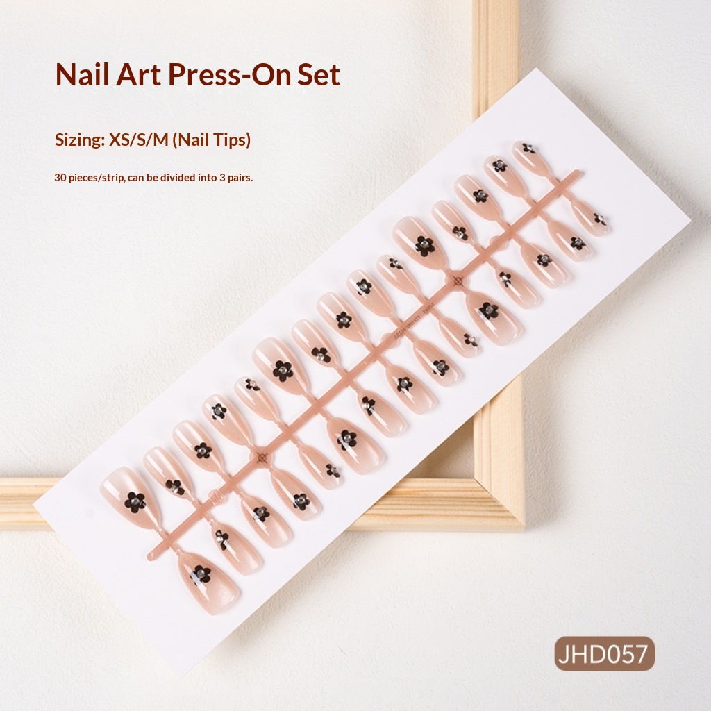 Sapphire Blue French Cat Eye Handmade Wearable Nails High-End Ins Style Pure Desire Art Detachable Pre-Made Nail Strips_voghion.com