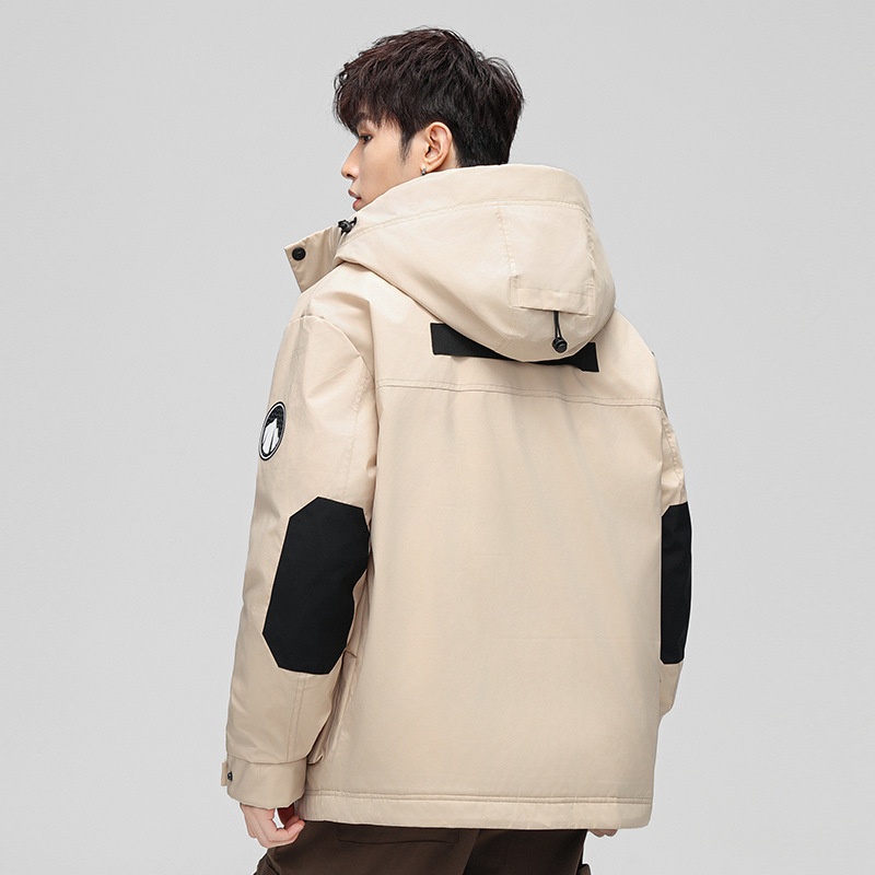 ActiveGo Winter New Fashion Trend Couple Style Unisex Outdoor 3-in-1 Down Jacket Windbreaker_desvips.com