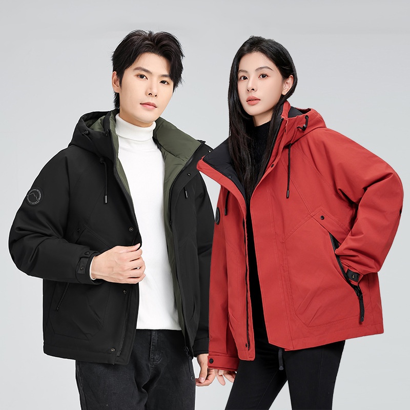 ActiveGo 2025 Autumn Winter Hot Couple Clothing Unisex Trendy Brand Warm Hooded Down Jacket Men's Top Coat_desvips.com
