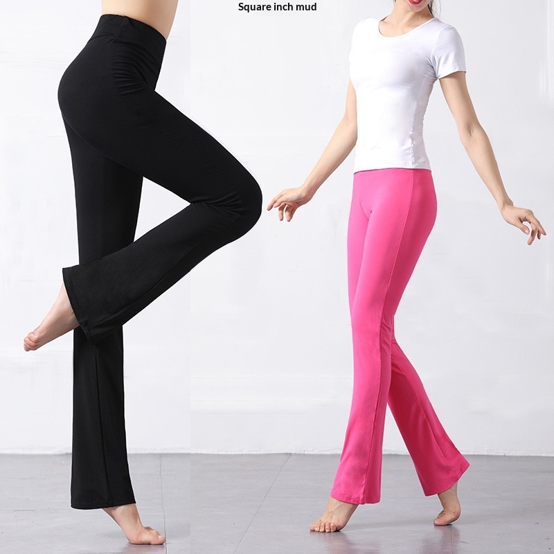 Yoga Long Women's Practice High Waist Flared Latin Pants Square Dance Costume Summer Factory Supply_voghion.com