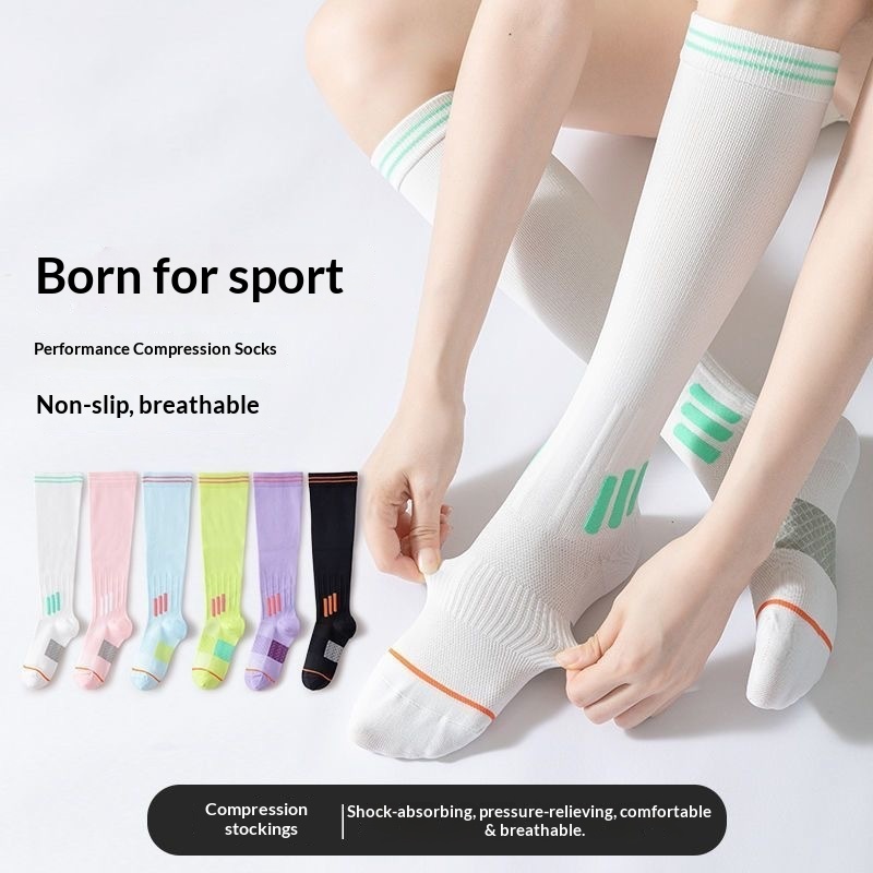 Surge Surge 2025 Frühling Neue Trendige Sport-Wadenstrümpfe, geruchshemmend, schweißabsorbierend, Yoga-Hot-Seller, lange Laufstrümpfe für Damen_voghion.com