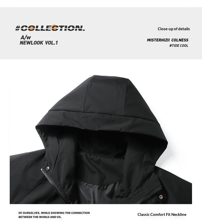 ActiveGo Autumn Winter New Jacket Coat Men Outdoor Hiking Fashion Trendy Men's Cool Casual Workwear Windbreaker_desvips.com