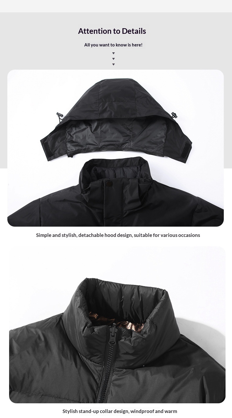 ActiveGo Brand Winter New 3-in-1 Down Unisex Outdoor Sports Waterproof Hiking Jacket Coat_desvips.com