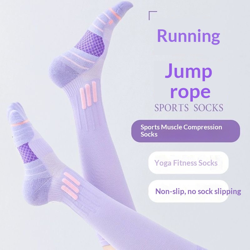 Surge Surge 2025 Frühling Neue Trendige Sport-Wadenstrümpfe, geruchshemmend, schweißabsorbierend, Yoga-Hot-Seller, lange Laufstrümpfe für Damen_voghion.com