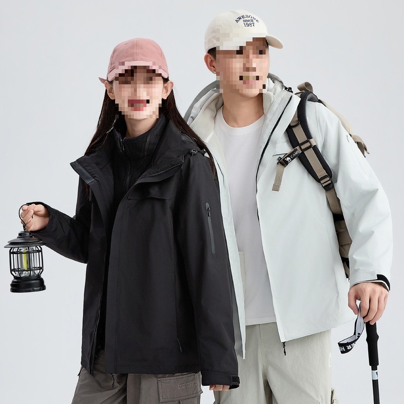 ActiveGo National Standard Laminated Outdoor Jacket For Men Women, Three-in-One 0.05kg Piece Set, Windproof And Waterproof Coat,_desvips.com
