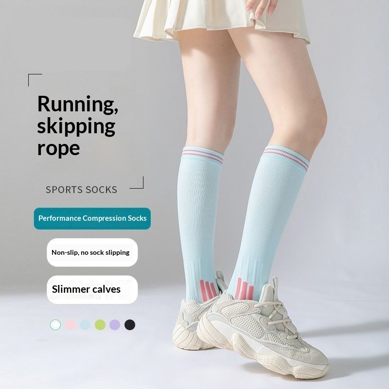 Surge Surge 2025 Frühling Neue Trendige Sport-Wadenstrümpfe, geruchshemmend, schweißabsorbierend, Yoga-Hot-Seller, lange Laufstrümpfe für Damen_voghion.com