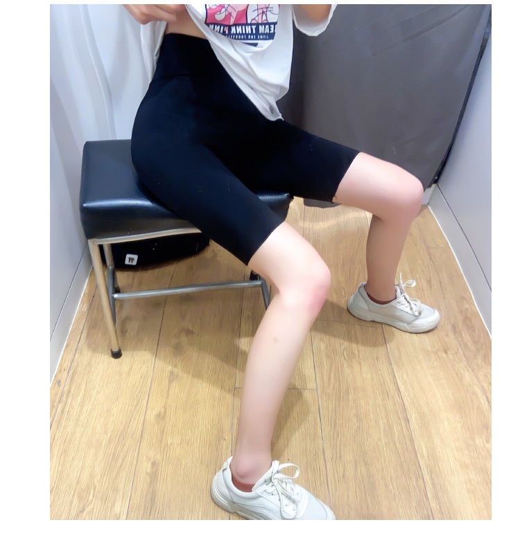 Zomerse Shark Skin Legging voor dames, dunne hoge taille, heuplift, buikcontrole, rekbare plus size, middellange yogabroek_voghion.com