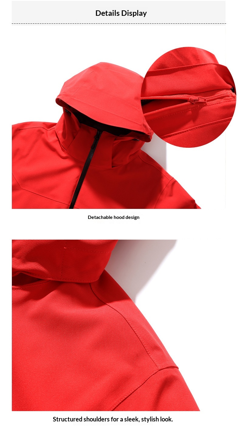 ActiveGo High-End Outdoor Down Liner Detachable Two-Piece Set Men And Women Mountaineering Jacket Group Workwear_desvips.com