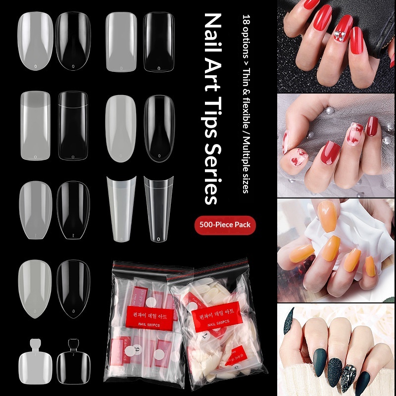 Factory Direct Sale French Tip Seamless Ballet Nails Transparent Toenails Toenail Tips Nail_voghion.com
