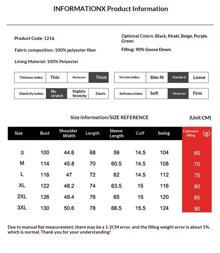 ActiveGo Winter New Unisex 3-in-1 Goose Thickened Detachable Inner Liner Hooded Down Jacket Coat_desvips.com