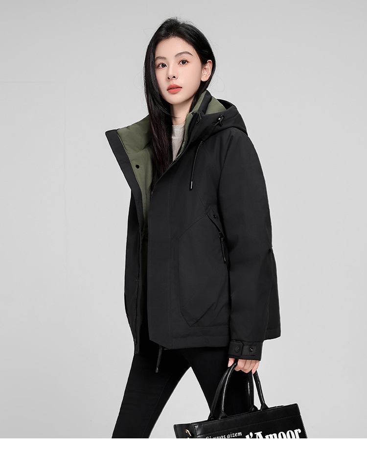 ActiveGo High-End Jacket Unisex Winter Thickened White Duck Down Casual Hooded Fashion Couple Coat_desvips.com