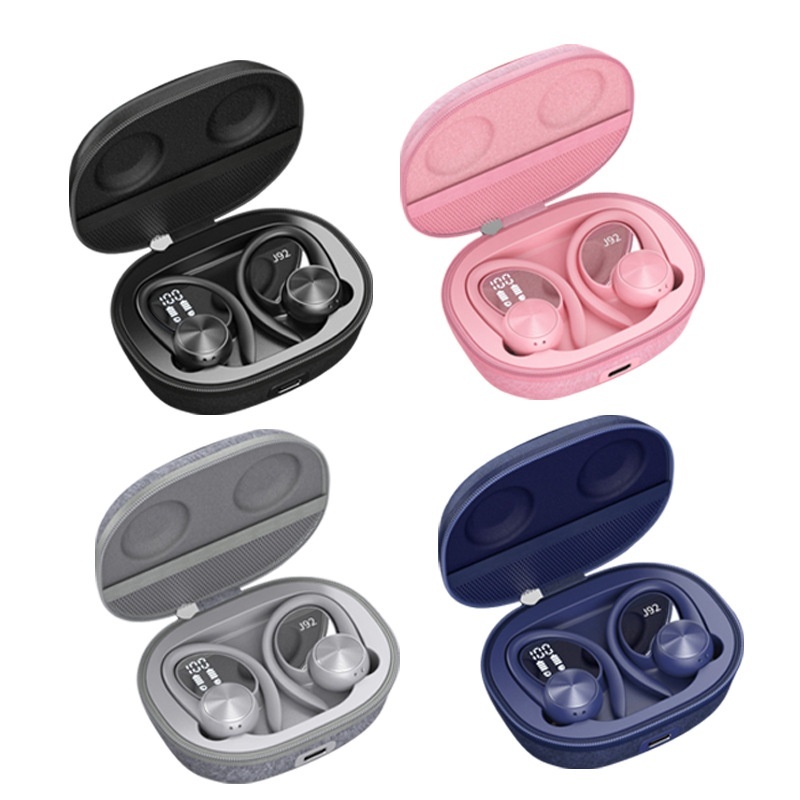 Bron Fabrikant Lever TWS Wirels Sports J92 Bluetooth Binaural Stereo Hangend Oor Digitaal Display Hardlopen_voghion.com