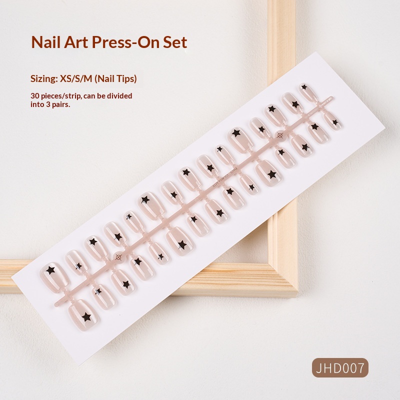 Classic Nude Cat Eye Handmade Wearable High-End Pure Desire Ins Style Pre-Made Nail Tips Nails 30 Pieces With Size_voghion.com