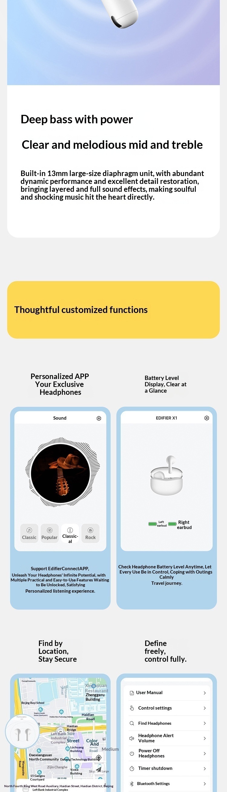 Edifier Soundmax X1 Kabellose Bluetooth-Musik-Sportkopfhörer (Dropshipping)_voghion.com