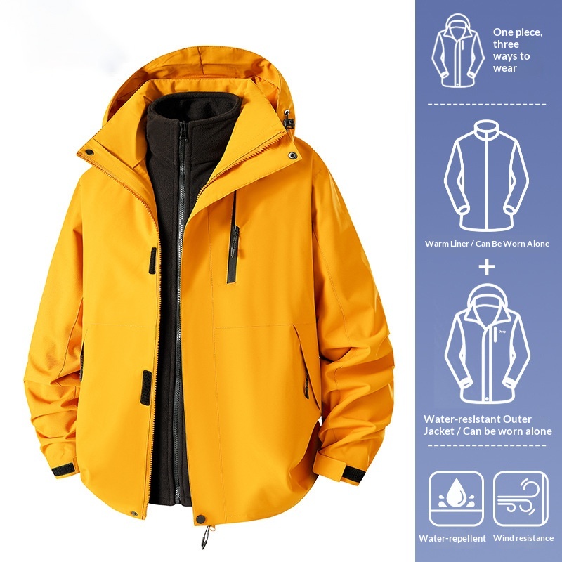ActiveGo Luo Tuo Spring And Autumn Women's Jacket New Three-in-One Small Size Windproof Waterproof Outdoor Hiking Coat_voghion.com